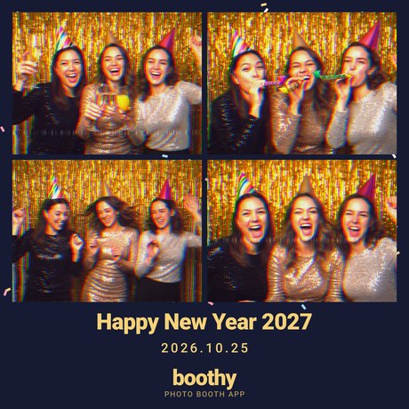 New Year 2x2 grid with the VHS look