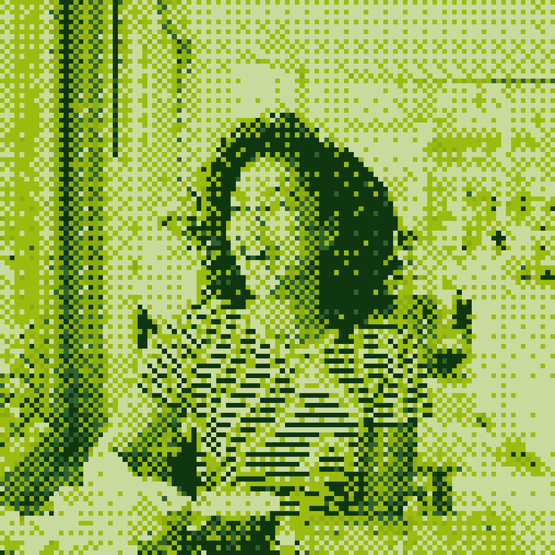 Portrait shot with Camboy in Gameboy Original Dither