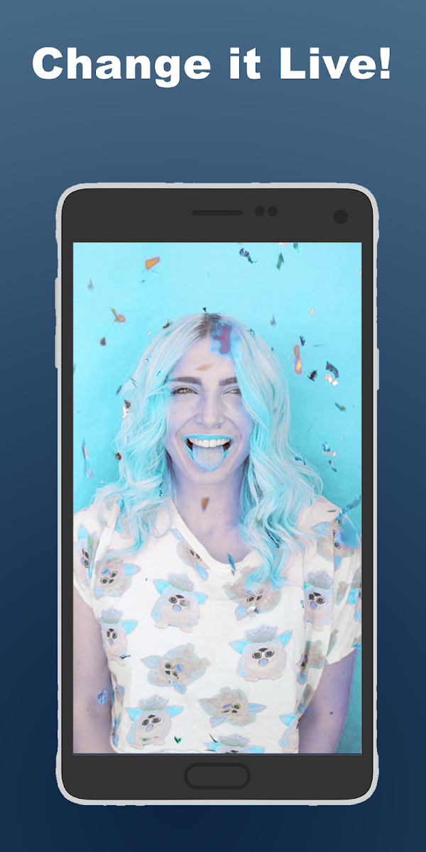 Replace Color Camera turning pink hair blue live on camera
